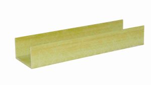 100x50x5 Light Yellow FRP Channel Bar, high strength corrosion resistant insulating fiberglass U channel beam for industrial construction