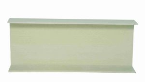 100x50x5 FRP Channel Bar, light grey fiberglass composite U-shaped structural profile