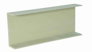 100x50x5 FRP Channel Bar, light grey fiberglass composite U-shaped structural profile
