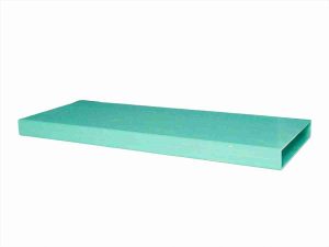 Green FRP fiberglass reinforced plastic rectangular hollow tube