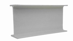 White FRP fiberglass reinforced plastic I-beam structural profile