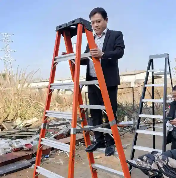 FRP Ladder, corrosion-resistant fiberglass ladder for industrial and construction safety access