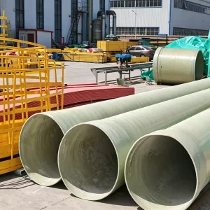 Assorted corrosion-resistant GRP pipes ready for delivery at Mingchi factory