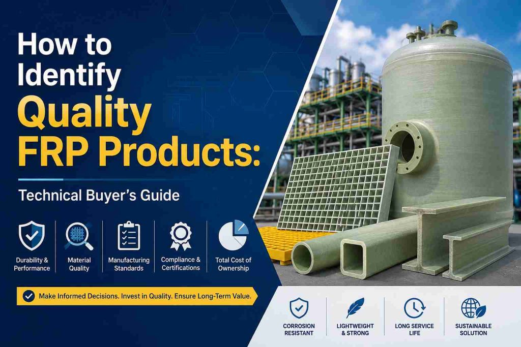 Technical guide for identifying quality FRP composite products including tanks, gratings and structural profiles