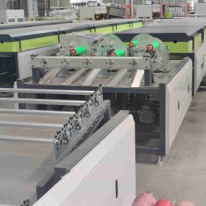 FRP rebar pultrusion production line with fiber winding system in factory workshop