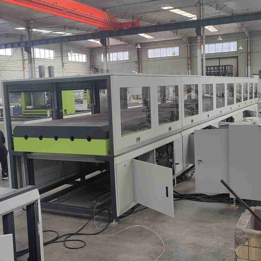 Mingchi FRP fiberglass rebar manufacturing machine with safety enclosure, industrial composite rebar pultrusion equipment