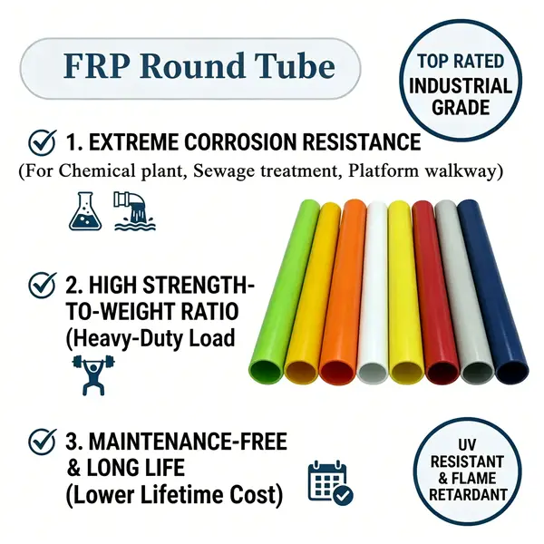 Fiberglass Round Tube - 이미지 2
