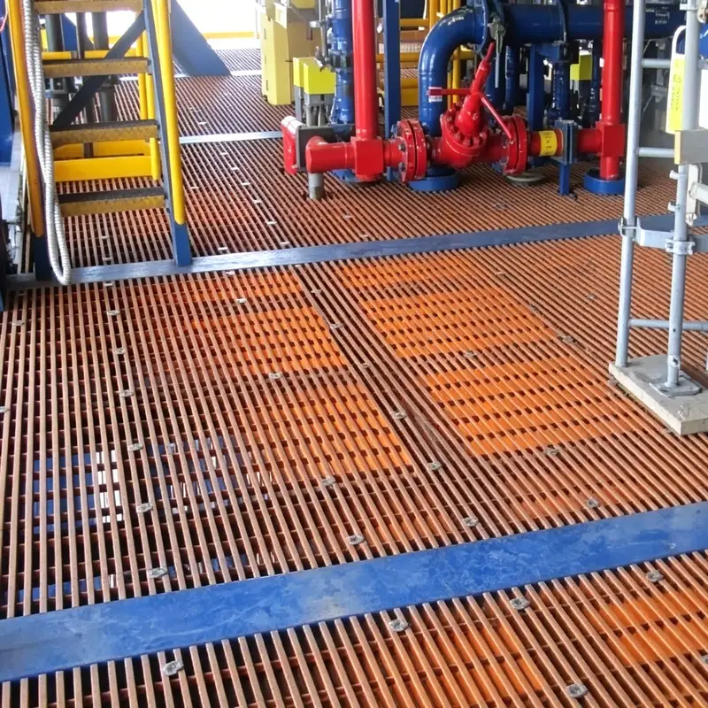 Mingchi corrosion-resistant pultruded FRP grating for industrial chemical plant platforms