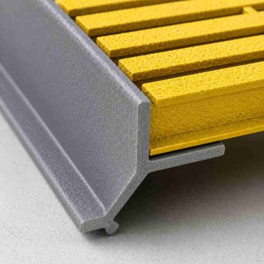 Corrosion-resistant FRP fiberglass angle for walkway grating and industrial flooring