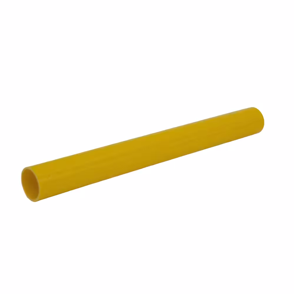 Smooth Yellow FRP Round Tube, High Durability Fiberglass Round Pipe for Construction Projects