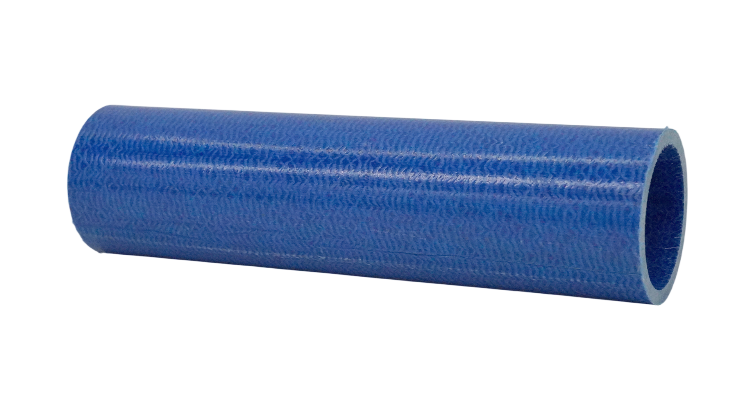 Blue Woven Pattern FRP Round Tube, High Strength Fiberglass Round Pipe for Structural Use