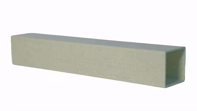 Light Grey FRP Square Tube, corrosion-resistant high-strength fiberglass composite hollow rectangular structural pipe