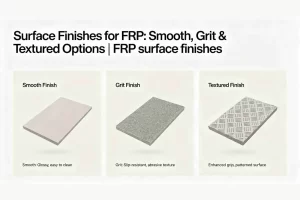 Surface Finishes for FRP, smooth grit and textured surface options of fiberglass composite profiles