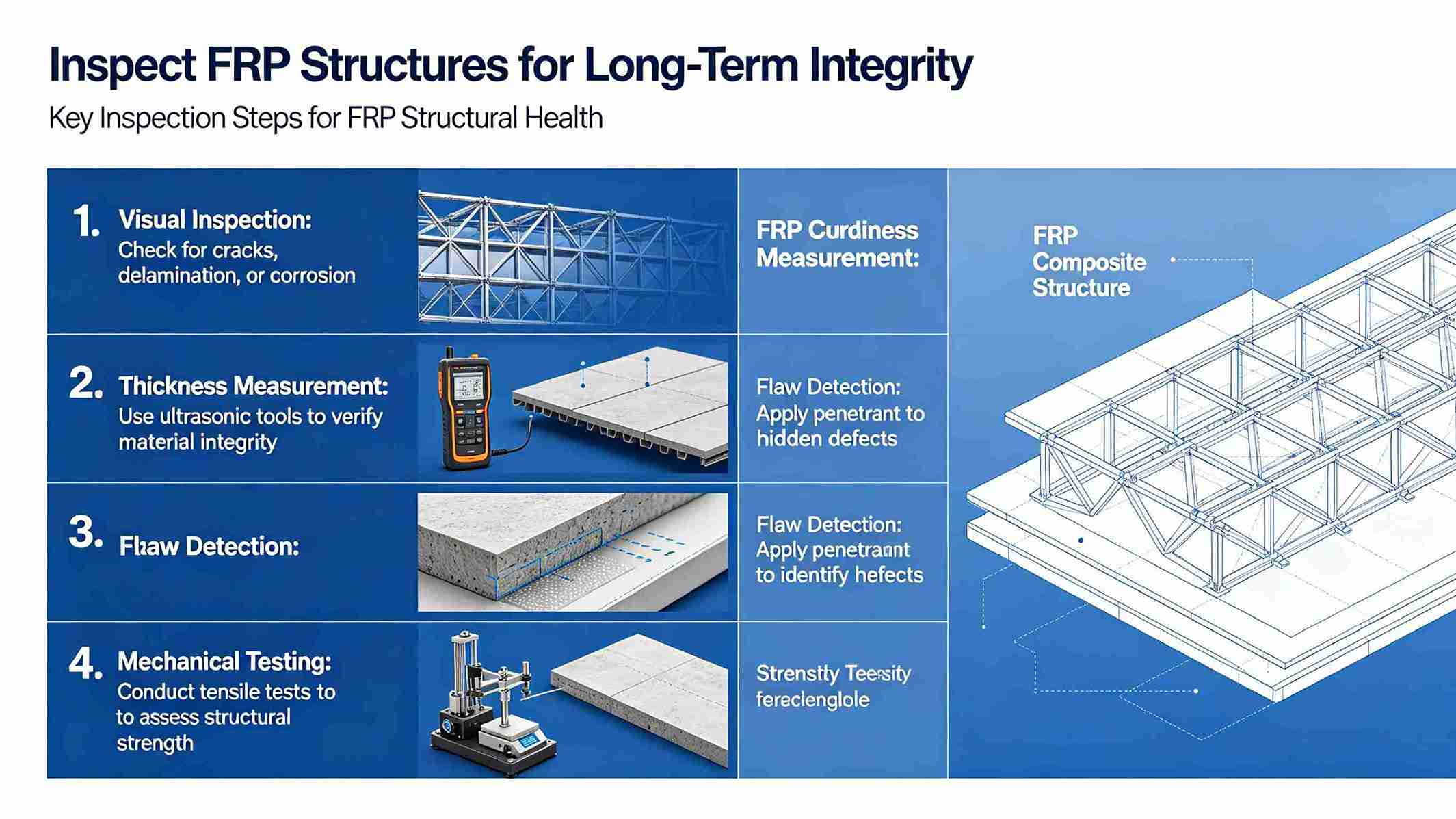 Inspect FRP Structures, Professional Inspection of Fiberglass Composite Structures for Long-Term Structural Integrity
