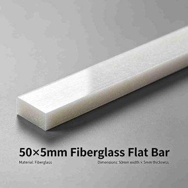 50x5mm Fiberglass Flat Bar, High Strength Corrosion Resistant FRP Composite Flat Strip, 50mm Width 5mm Thickness Pultruded Fiberglass Profile