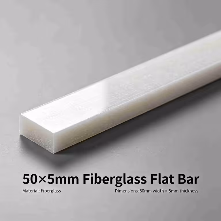 50x5mm Fiberglass Flat Bar, High Strength Corrosion Resistant FRP Composite Flat Strip, 50mm Width 5mm Thickness Pultruded Fiberglass Profile