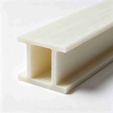 Lightweight durable FRP I Beam, rust-proof structural profile for engineering platforms and building support