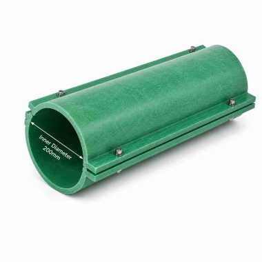 Green Pultruded FRP Split Tube, Corrosion Resistant Fiberglass Half Pipe for Cable Protection