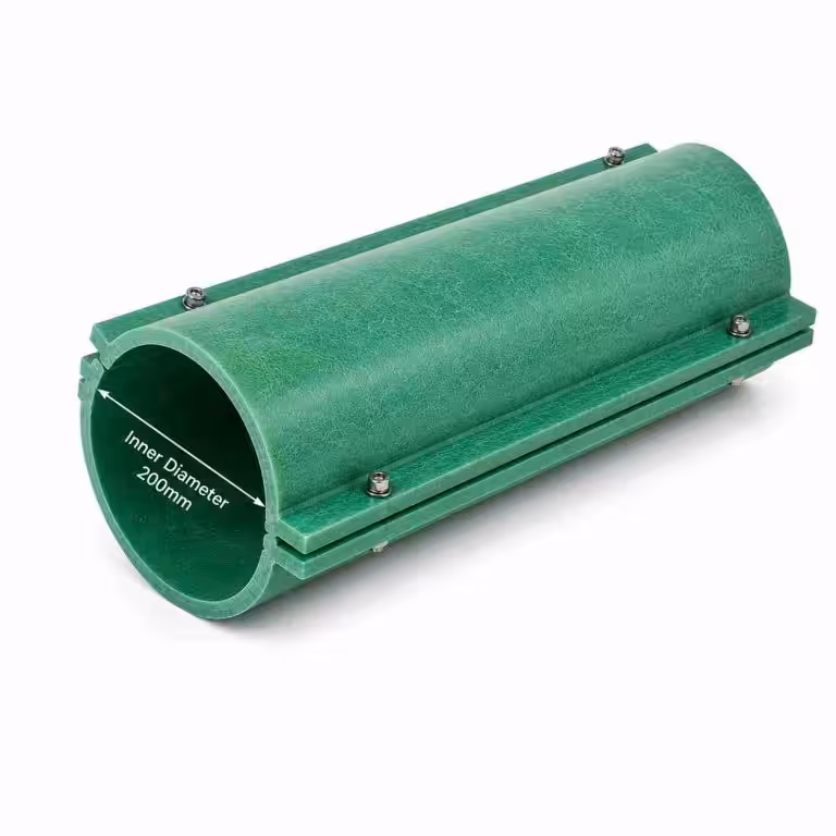 Green Pultruded FRP Split Tube, Corrosion Resistant Fiberglass Half Pipe for Cable Protection