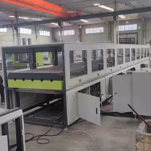 Mingchi FRP fiberglass rebar manufacturing machine with safety enclosure, industrial composite rebar pultrusion equipment