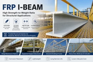FRP I-Beam high strength-to-weight structural beam for industrial platforms, building frames, equipment supports and marine infrastructure