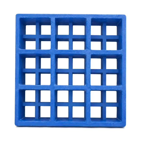 Blue square mesh molded FRP grating panel