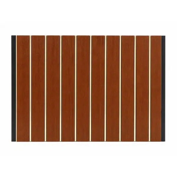Brown covered FRP grating panel with a solid top surface