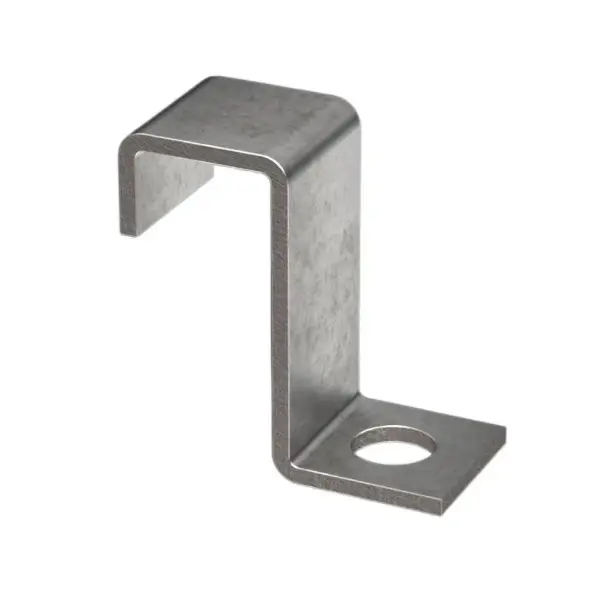 Stainless steel L clip for fastening FRP grating edges to support structures