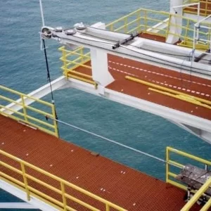 Safety boot stepping on industrial anti-slip grating