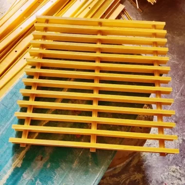 Yellow FRP grating sheet
